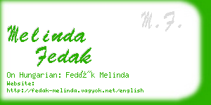 melinda fedak business card